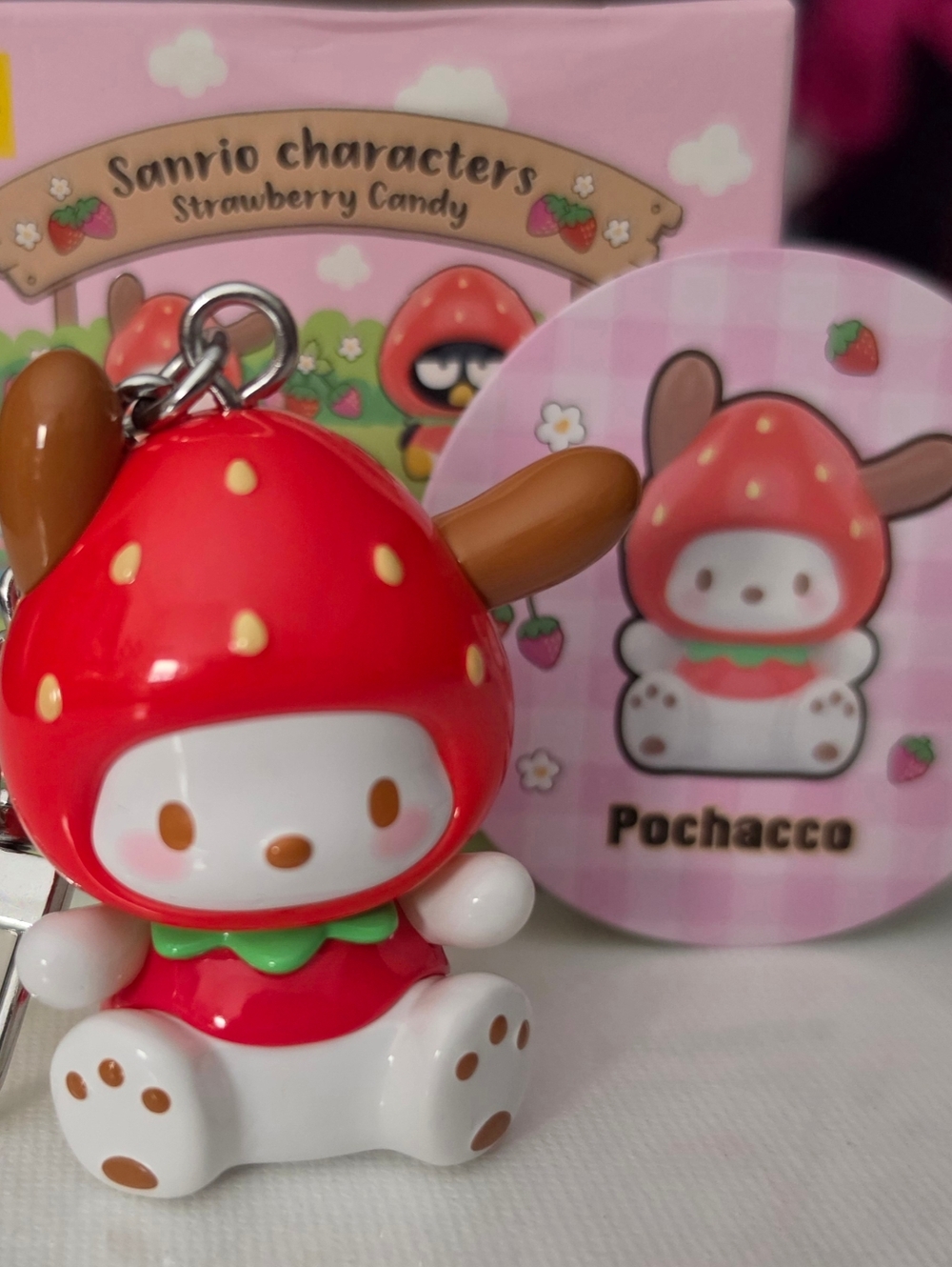 Sanrio Characters Strawberry Candy Series Mini Figures Pendant  "Pochacco" - Picture 5 of 10